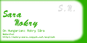 sara mokry business card